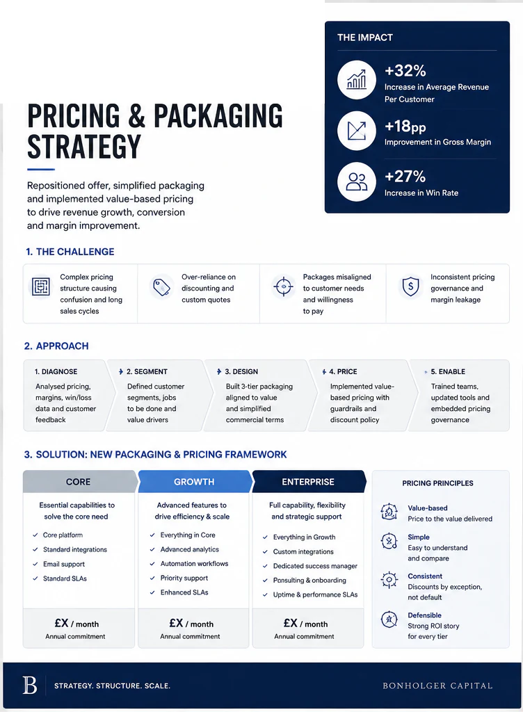 Pricing and packaging framework